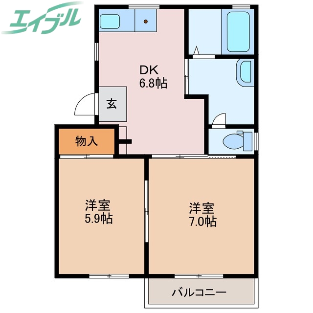 【スカイハウス新道の間取り】