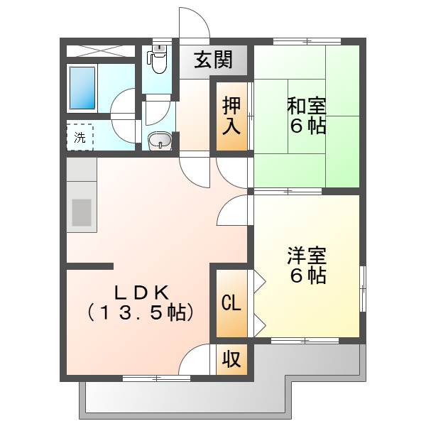 ロイヤルグレースコーポ阿部の間取り