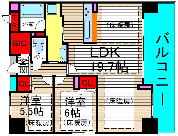 エスリードOSAKAMID westの間取り