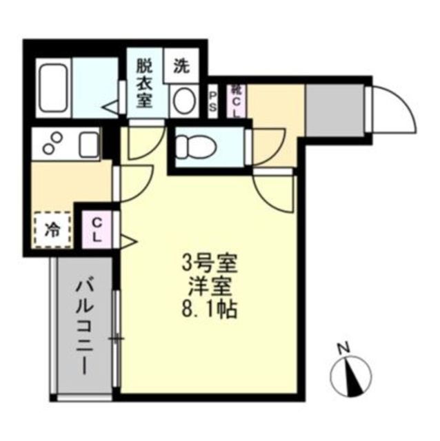 相模原市中央区氷川町のアパートの間取り