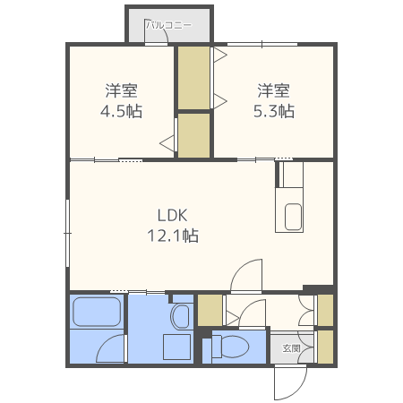 アルテ・ファシオ山鼻の間取り