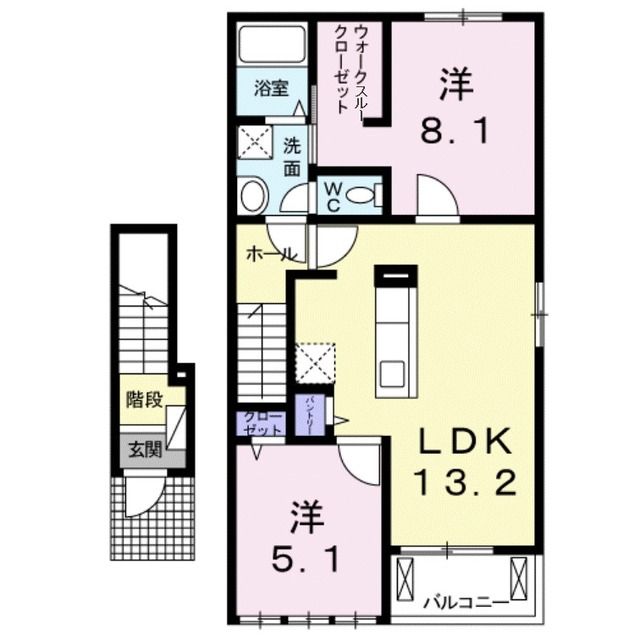 カルムＡの間取り