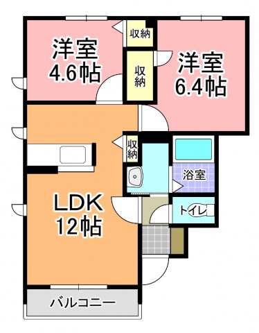 レイクシティー御茶園　Ｄ棟の間取り