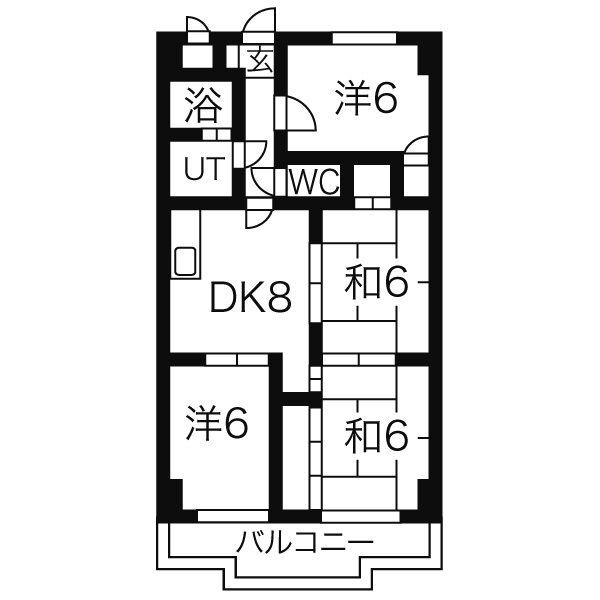 【名古屋市千種区春岡のマンションの間取り】