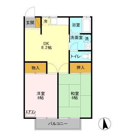 【サンドゥエル北柏の間取り】