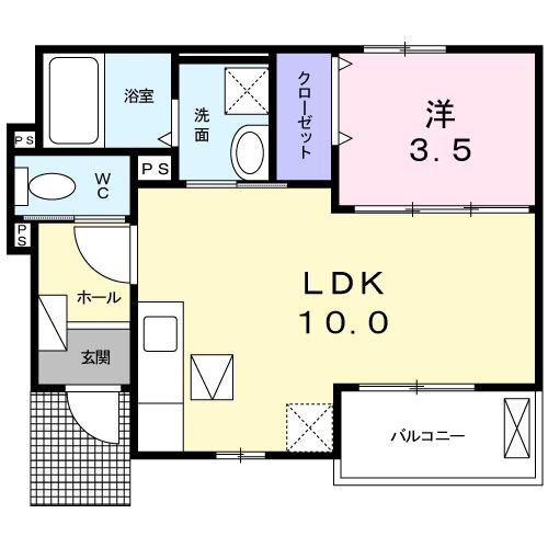 メゾン　ド　クレールＡの間取り