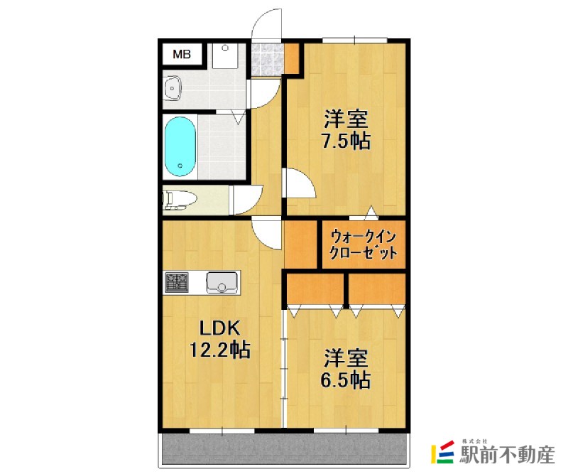 福岡市西区姪浜駅南のマンションの間取り