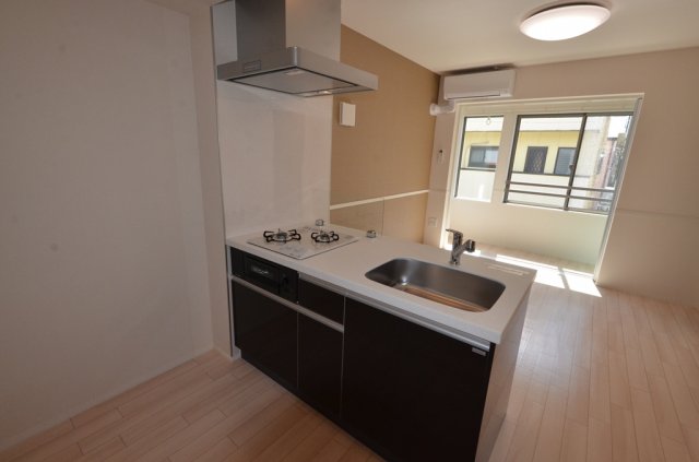 キッチン　２口ガスコンロのカウンターキッチンです♪