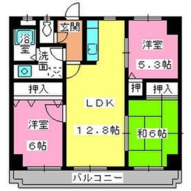 アロマキャスル大橋の間取り写真