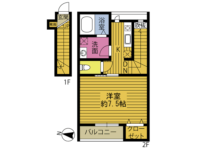 ルシャノワール二本木の間取り写真