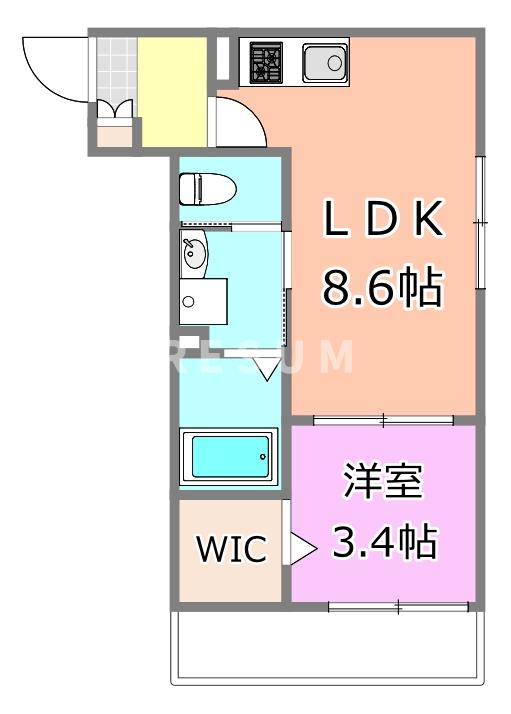 ＪＲ京葉線 蘇我駅 徒歩10分 3階建 築1年の間取り写真