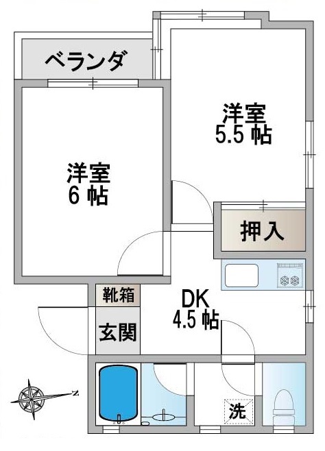 フォルトゥーナ南浦和の間取り