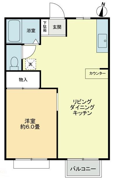 高松市春日町のアパートの間取り