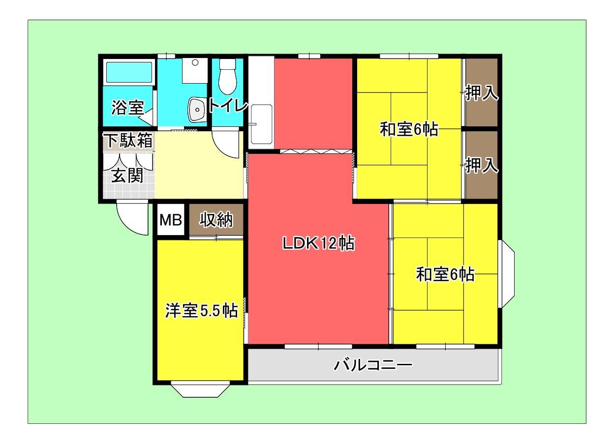 フラッツ曙の間取り