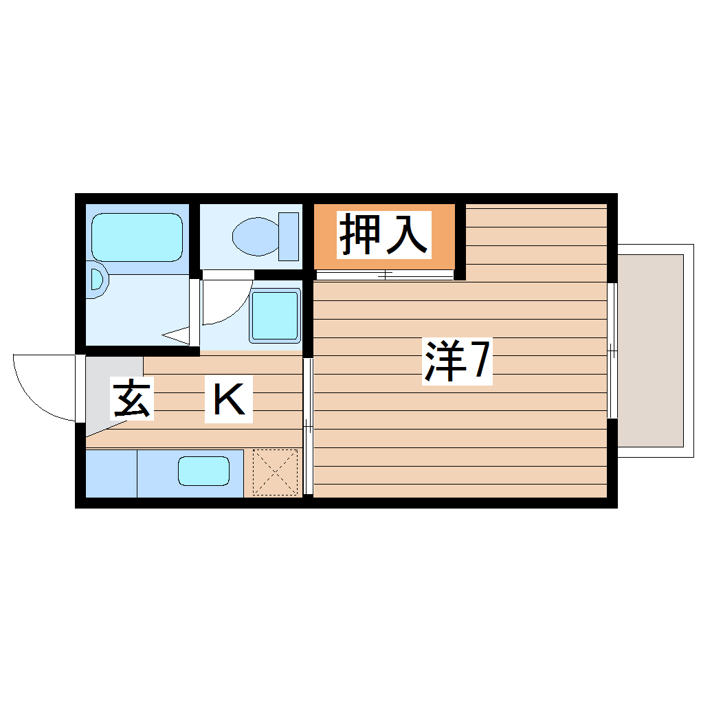 新潟県新潟市東区山木戸３（アパート）の賃貸物件の間取り