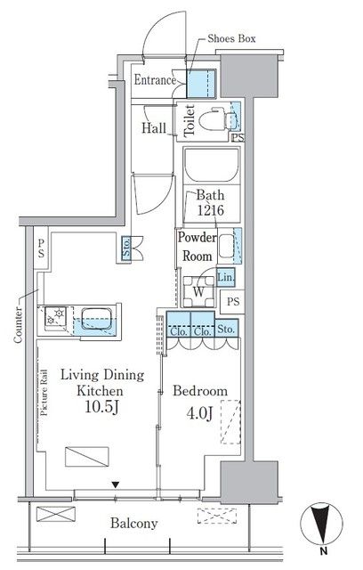 東京都新宿区百人町３（マンション）の賃貸物件の間取り