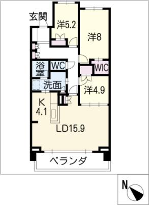 プライムメゾン富士見台の間取り