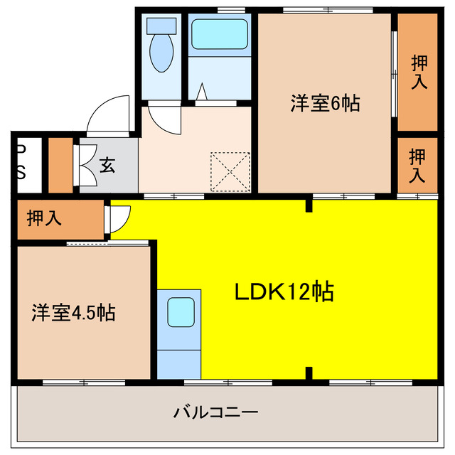 ヴィラナリー南濃1号棟の間取り