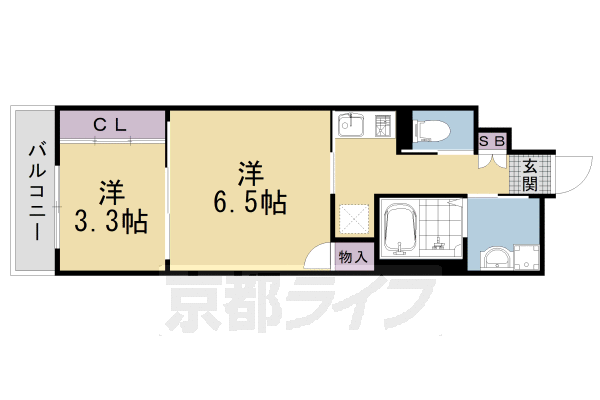 アクアプレイス京都聚楽第の間取り