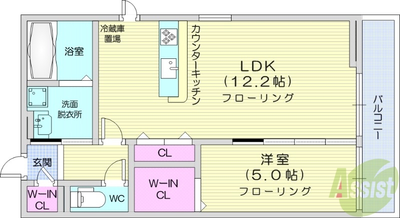 Ｄ－ＲＯＯＭ ＦＵＹＯの間取り