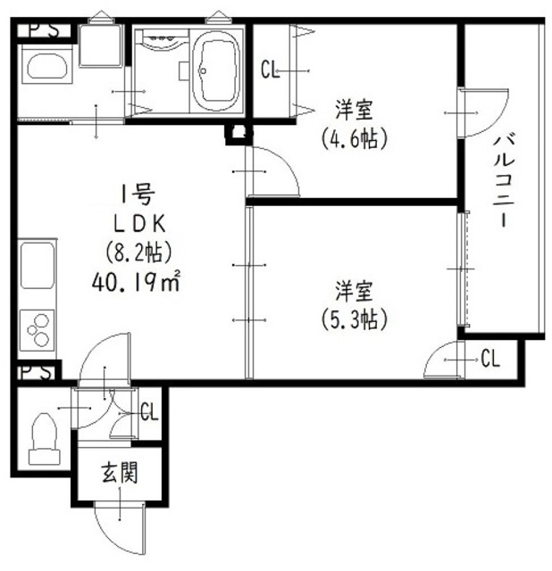 大東市北条のアパートの間取り