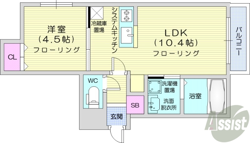 【スリーナインXYの間取り】