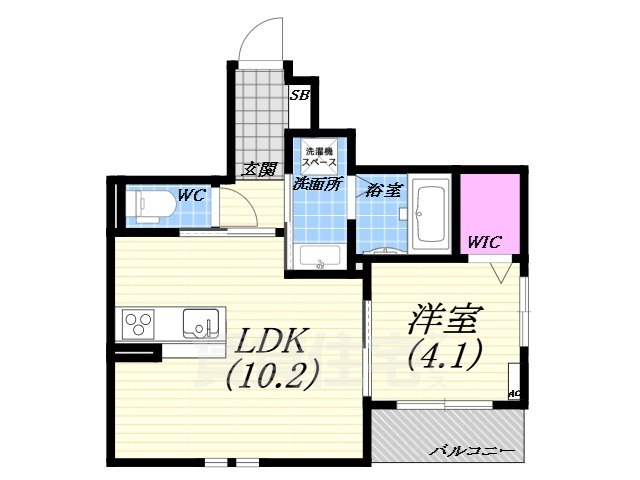 兵庫区芦原通3丁目ヘーベルメゾンの間取り