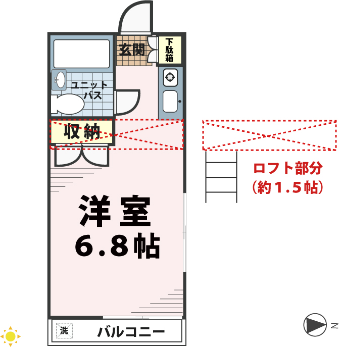 しなのハイツ中富の間取り