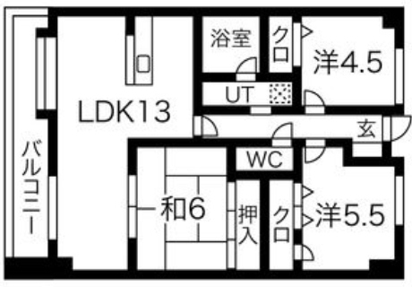 サーパス諏訪野の間取り