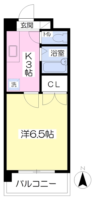 松山市美沢のマンションの間取り