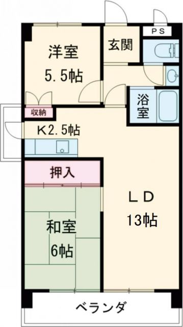 フェステ菊屋第６の間取り