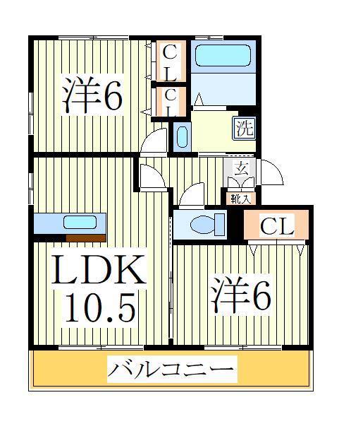 プリモ西白井　Ｄ棟の間取り