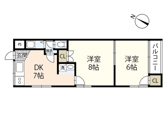 広島市西区庚午中のマンションの間取り