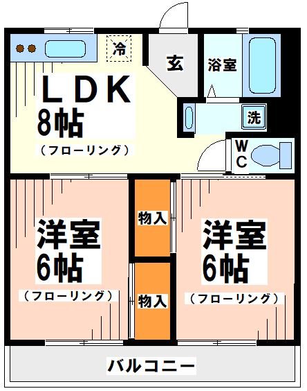 世田谷区北烏山のマンションの間取り