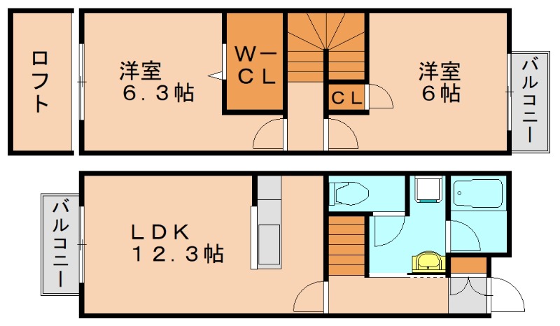 パークサイドハウゼ１の間取り