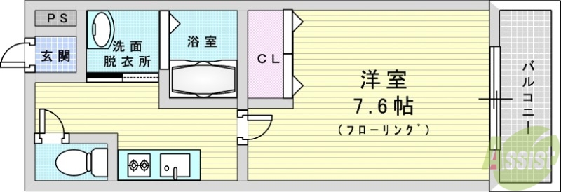 【大阪市東淀川区豊里のアパートの間取り】