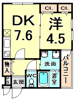 尼崎市西本町のアパートの間取り