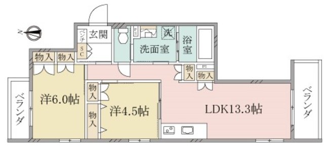 （シニア限定）ヘーベルヴィレッジ羽田IIの間取り