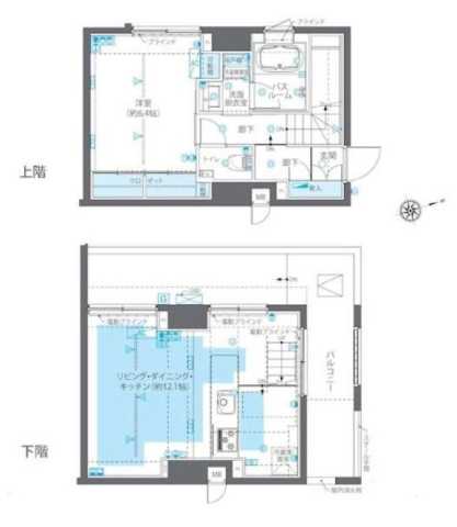 渋谷区恵比寿のマンションの間取り