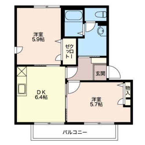 パストラル東堀Bの間取り