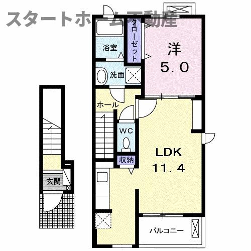 クラール名東イースト　Ｃの間取り