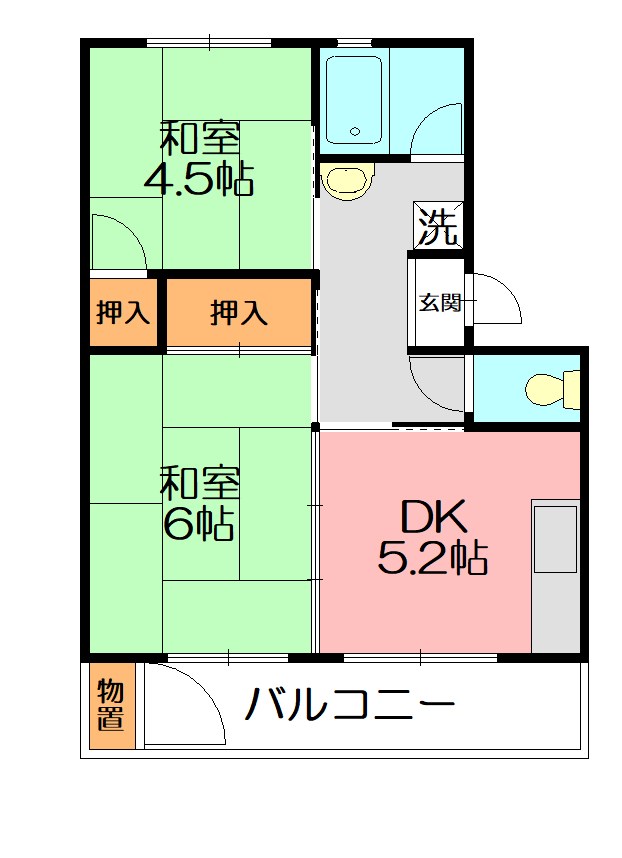 足柄下郡湯河原町鍛冶屋のマンションの間取り