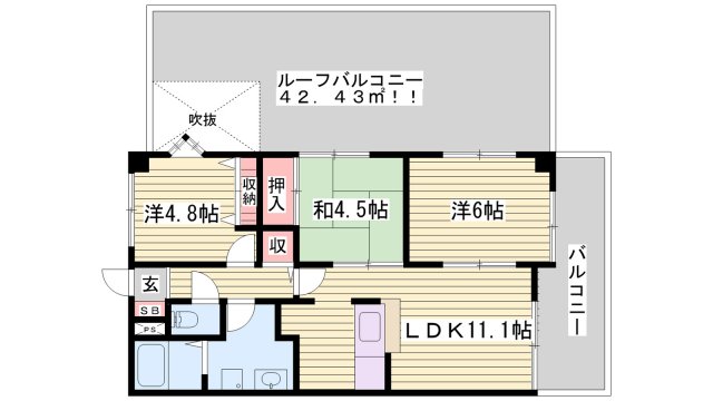 コンフォール姫路の間取り