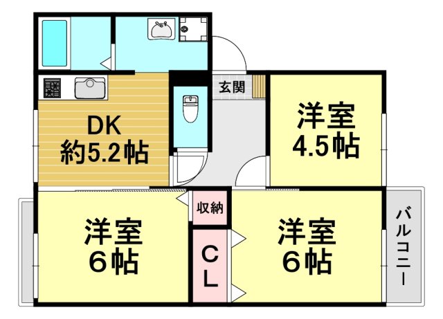 イマハイツA棟の間取り