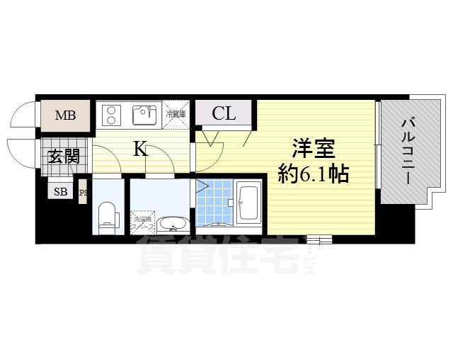 大阪市阿倍野区天王寺町北のマンションの間取り