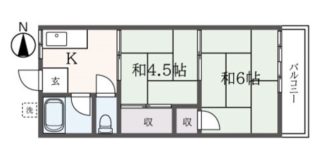 【杉並区和泉のアパートの間取り】