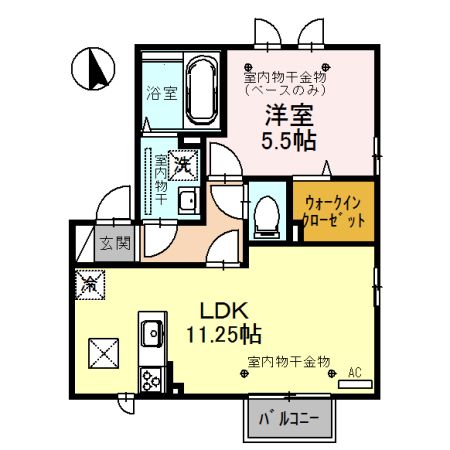 ＥＵＩ・ピュア（イーユーアイピュア）　Aの間取り