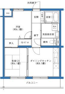 鶴ヶ島市新町のマンションの間取り