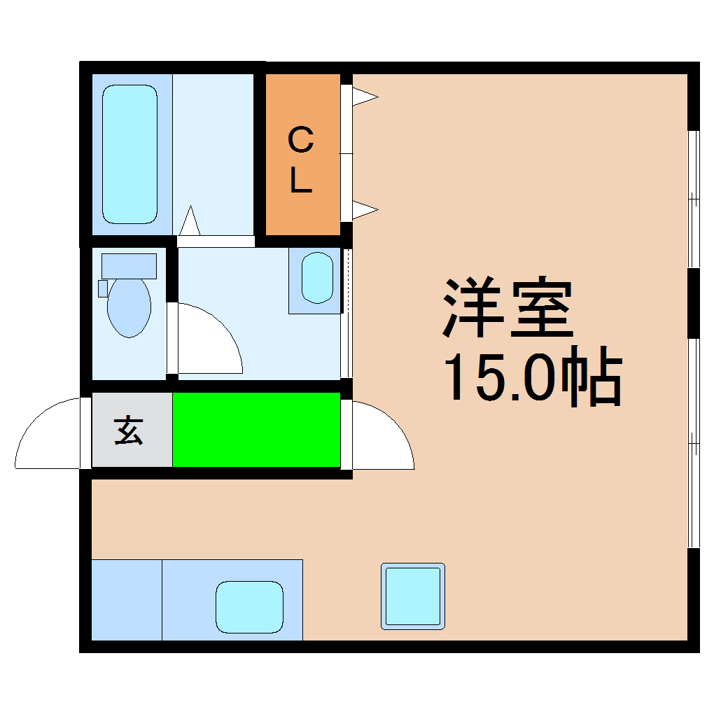 名古屋市東区橦木町のマンションの間取り