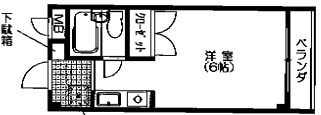 姫路市書写のアパートの間取り